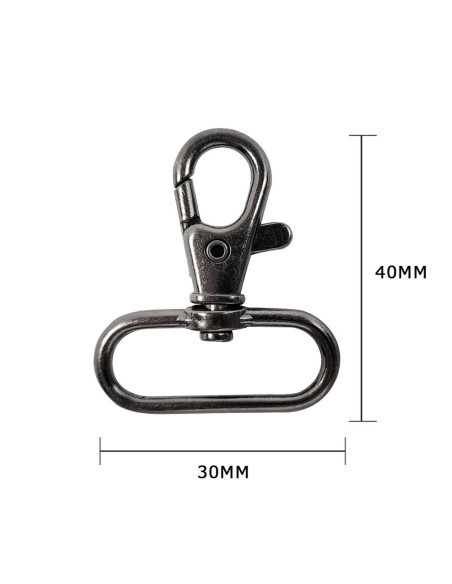 Metal carabiner - Rifle barrel 40 x 30 mm