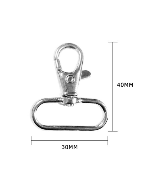 Metal carabiner - Silver 40 x 30 mm