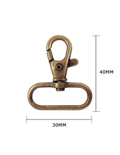 Metal carabiner - Bronze 40 x 30 mm 2