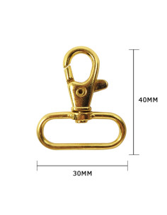 Metal carabiner - Gold 40 x 30 mm 2