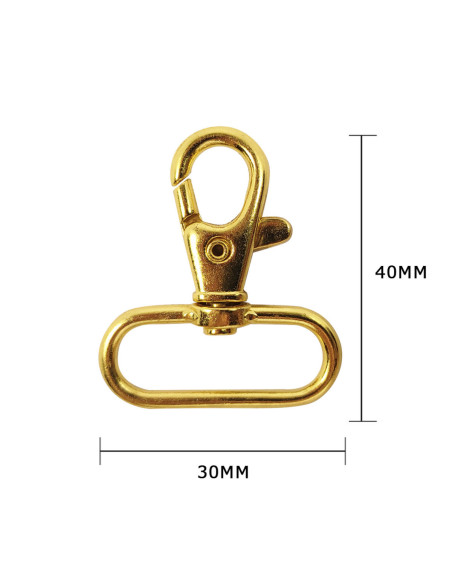 Metal carabiner - Gold 40 x 30 mm