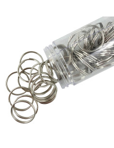 30 mm silver keychain split rings