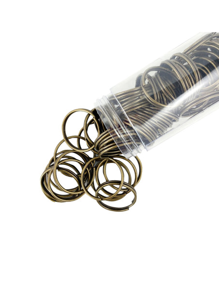 20 mm bronze keychain split rings