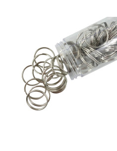 20 mm silver keychain split rings