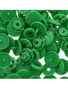 Pack of 25 round KAM resin snaps - Green