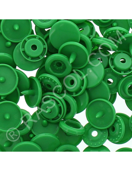 Pack of 25 round KAM resin snaps - Green