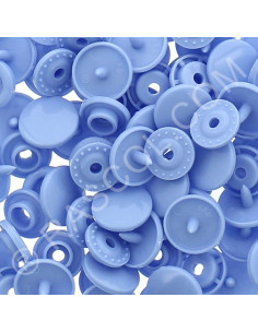 Pack of 25 KAM round resin snaps - Lilac blue