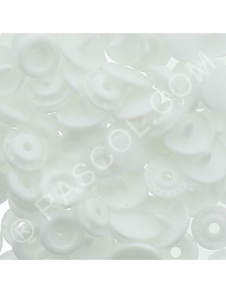 Pack of 25 round KAM resin snaps - Milk