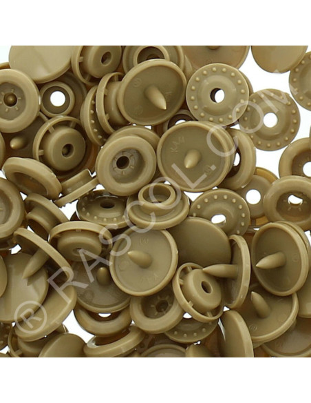 Pack of 25 round KAM resin snaps - Ochre