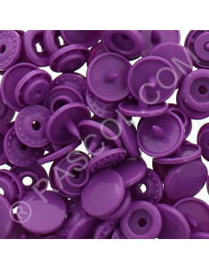 Pack of 25 KAM round resin snaps - Dark Magenta