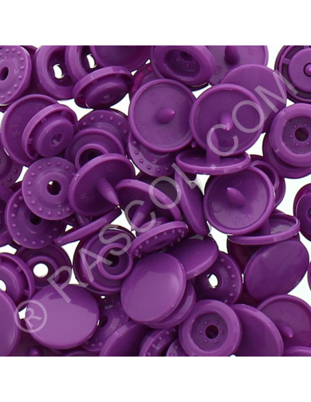 Pack of 25 KAM round resin snaps - Dark Magenta