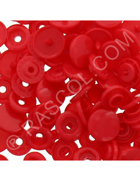 Pack of 25 KAM round resin snaps - Red