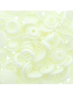Pack of 25 KAM round resin snaps - Off-white