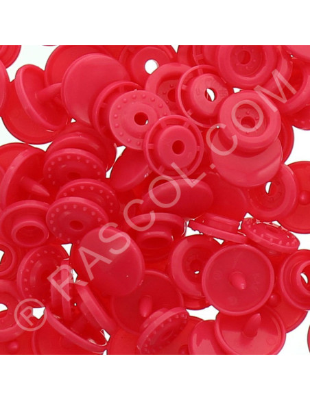 Pack of 25 KAM round resin snaps - Magenta red
