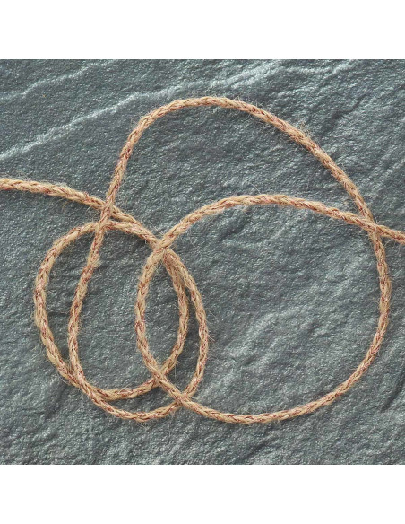 Round jute lurex braid - Copper