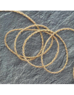 Round jute lurex braid - Gold