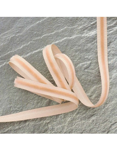 Velvet grosgrain ribbon - Beige