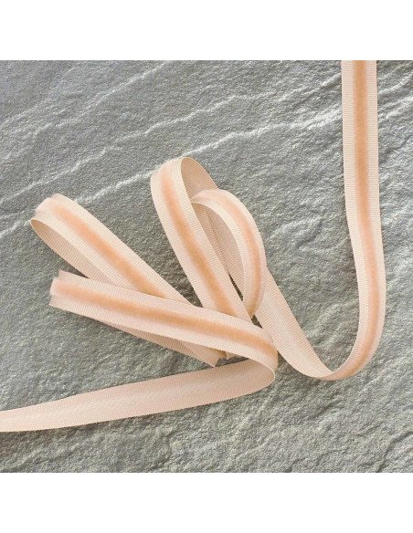 Velvet grosgrain ribbon - Beige