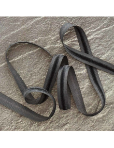 Velvet grosgrain ribbon - Dark gray