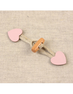 Brandenburg heart faux - Pink