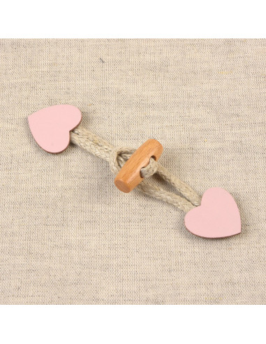 Brandenburg heart faux - Pink