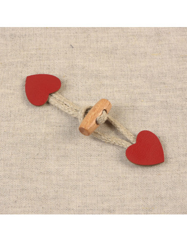 Brandenburg heart faux - Red