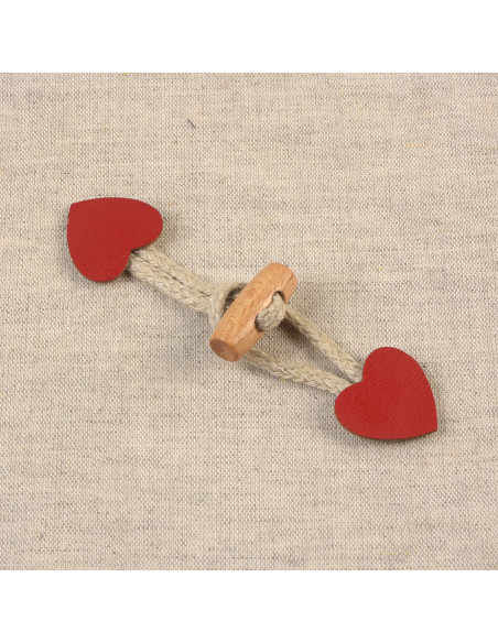 Brandenburg heart faux - Red