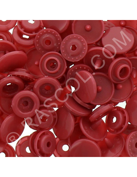 Pack of 25 round KAM resin snaps - Red copper