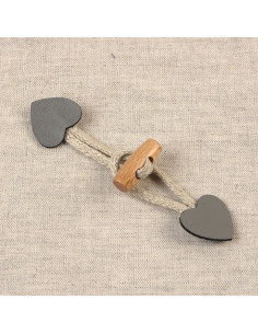Brandenburg heart faux - Gray