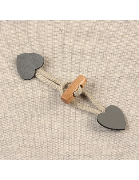 Brandenburg heart faux - Gray