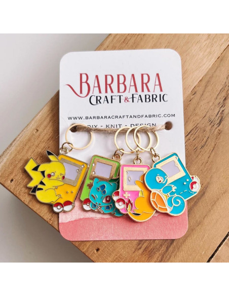 Set of 4 stitch marker rings - Video games