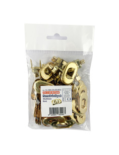 Set of 20 oval twist clasps 35 x 20 mm - Gold