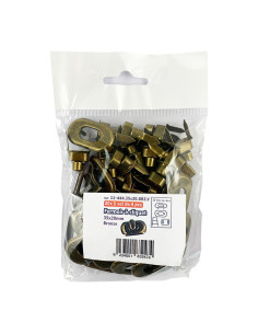 Set of 20 oval twist clasps 35 x 20 mm - Bronze