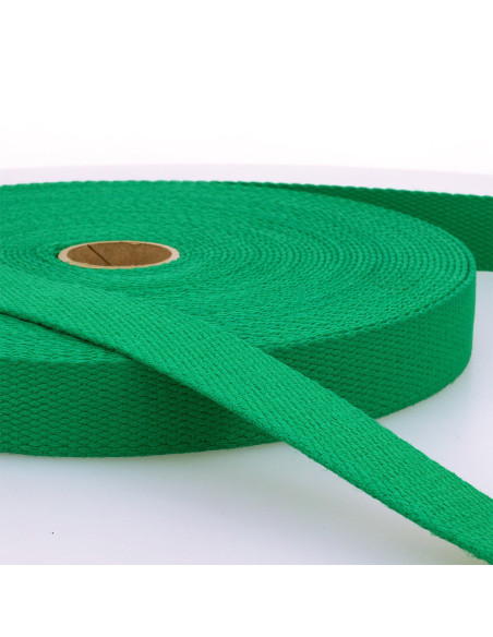 Cotton strap for bags - Emerald green
