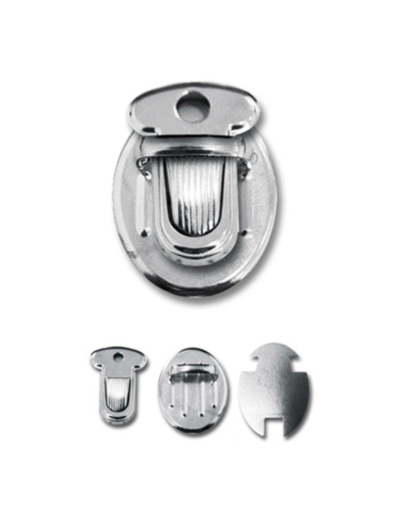 Closure for satchel 33 x 25 mm - Silver