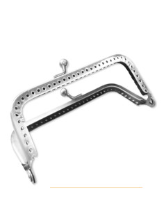 Rectangle clasp for handbag 180 mm - Silver