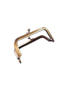Rectangular clasp for handbag 125 mm - Bronze