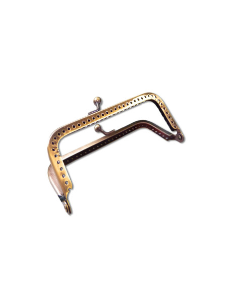 Rectangular clasp for handbag 125 mm - Bronze