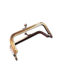 Rectangular clasp for handbag 150 mm - Bronze