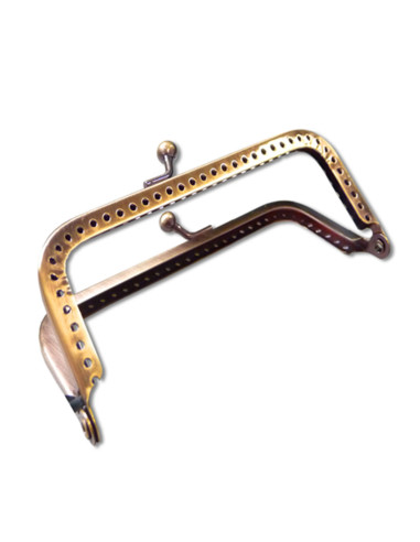 Rectangular clasp for handbag 180 mm - Bronze