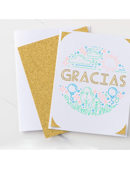 Cricut Joy pink, orange, and yellow glitter gel pens
