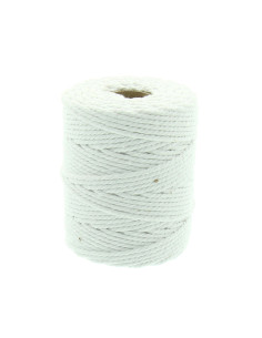 4 mm Macramé Cotton Cord - White