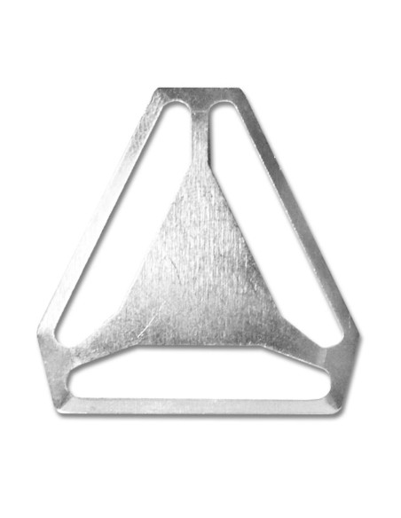 Crosspiece for suspenders - Silver 36 mm