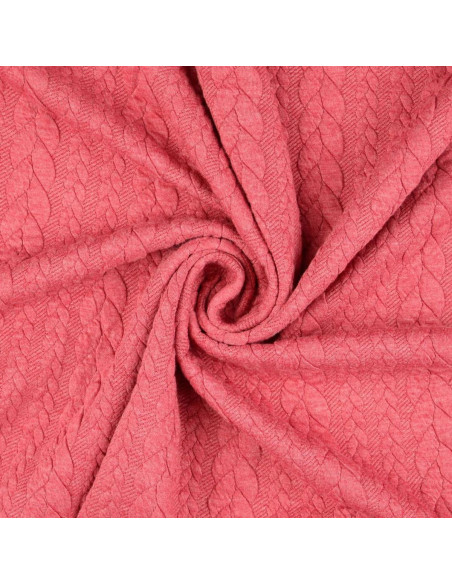 Twisted Sweatshirt Fabric - Raspberry