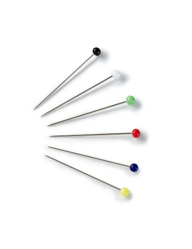Box of 10 grams of extra-fine glass head pins assorted Prym