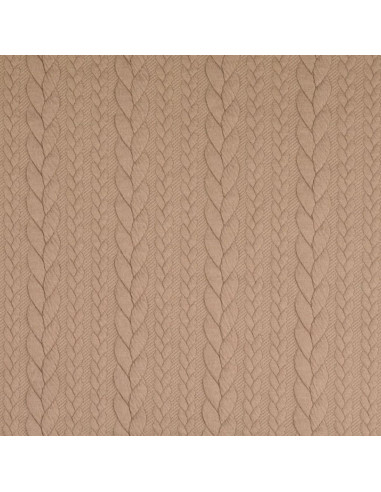 Cable knit sweatshirt fabric - Chamois