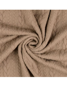 Cable knit sweatshirt fabric - Chamois 2