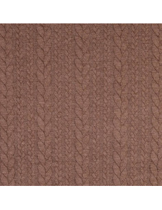 Cable knit sweatshirt fabric - Fauve