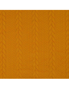 Cable knit sweatshirt fabric - Sun yellow