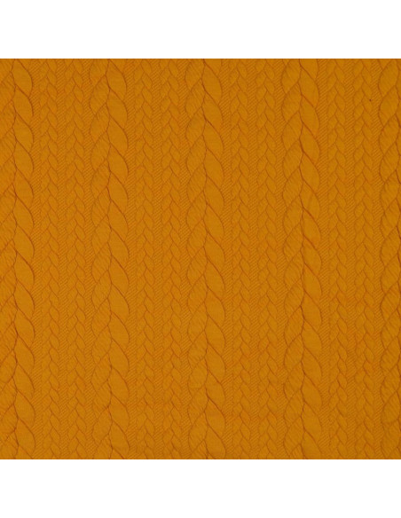 Cable knit sweatshirt fabric - Sun yellow